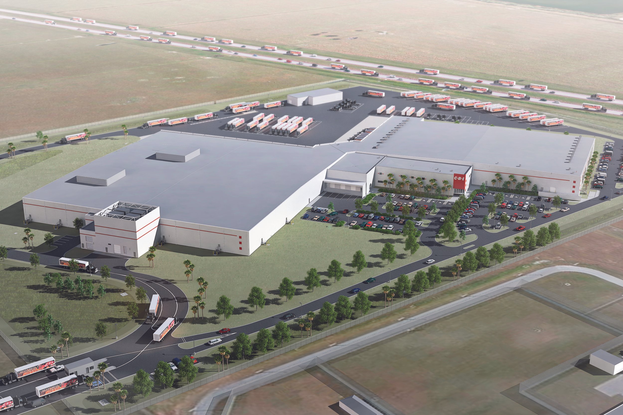 distribution center birdseye view