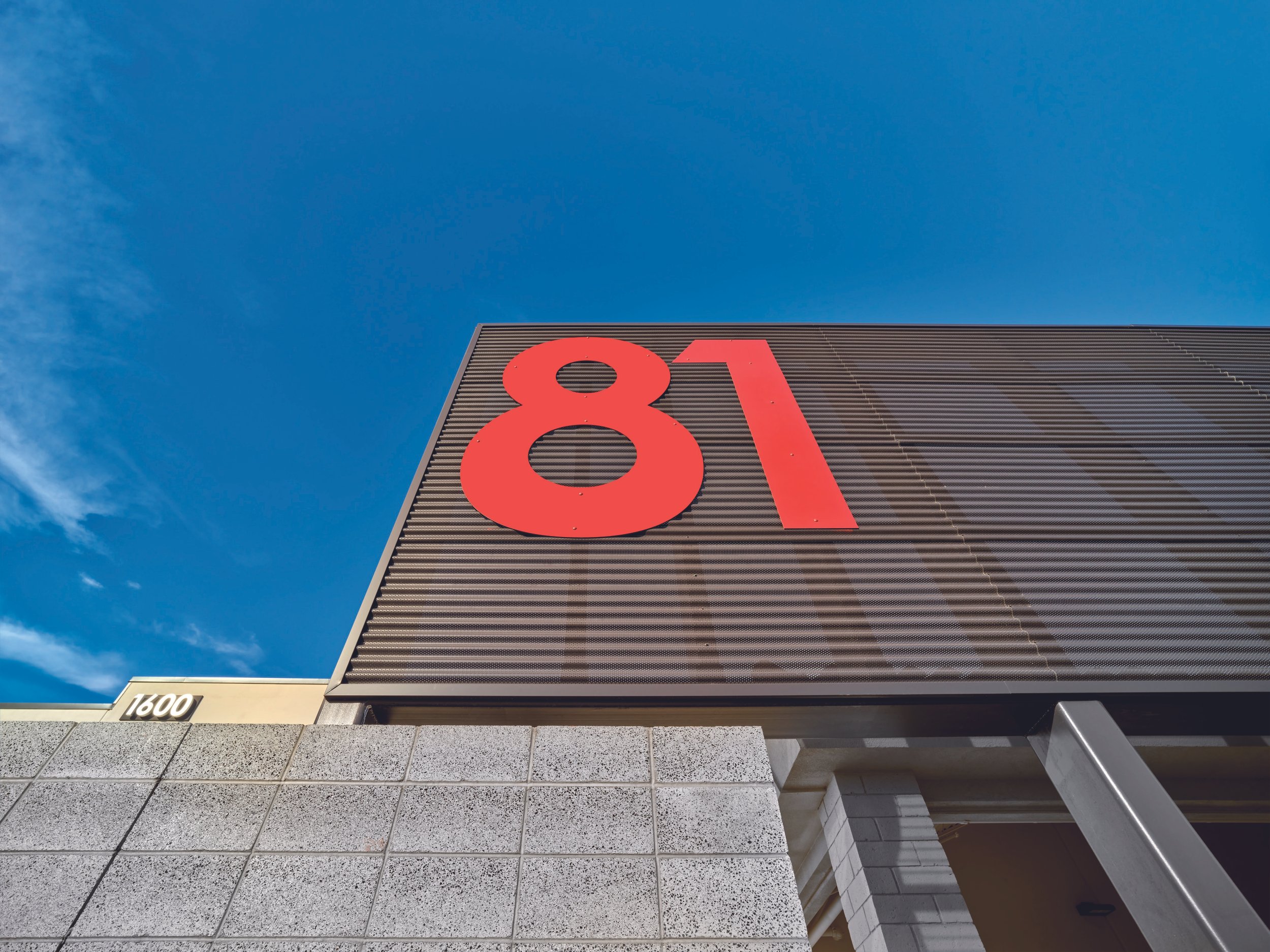 A detail of Fire Station 81 in Henderson, NV